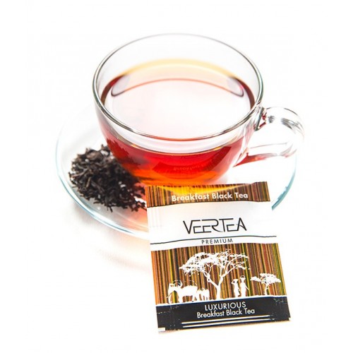 VEERTEA Luxurious Breakfast Black Tea -herbata czarna w saszetkach / kopertkach - 100 torebek- zestaw 3 opakowań