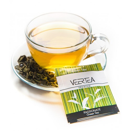 VEERTEA Passionate Green Tea - herbata zielona w saszetkach / kopertkach - 100 torebek- zestaw 3 opakowania