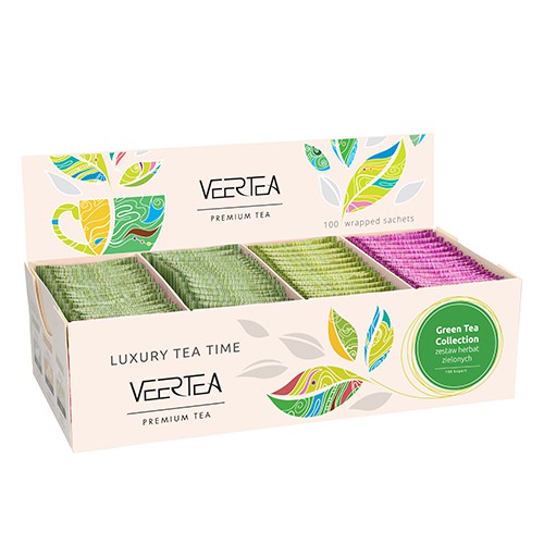 Kolekcja / zestaw herbat zielonych Veertea Premium 100 szt.