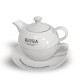 Zestaw prezentowy porcelany do zaparzania herbaty duo set wraz z herbatą owocową Citrus Tea Veertea (40 szt.) – czajnik z filiża